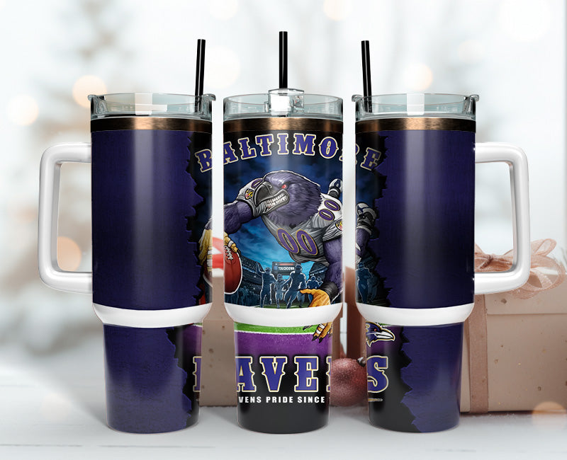 Baltimore Ravens Tumbler 40oz Png, 40oz Tumler Png 100