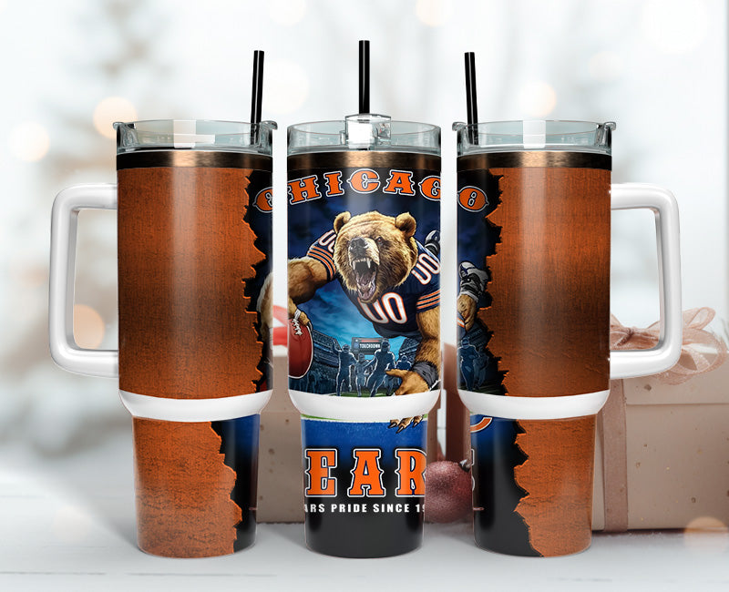 Chicago Bears Tumbler 40oz Png, 40oz Tumler Png 103