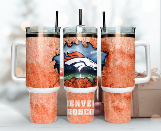 Denver Broncos Tumbler 40oz Png,  40oz Tumbler Skinny  109