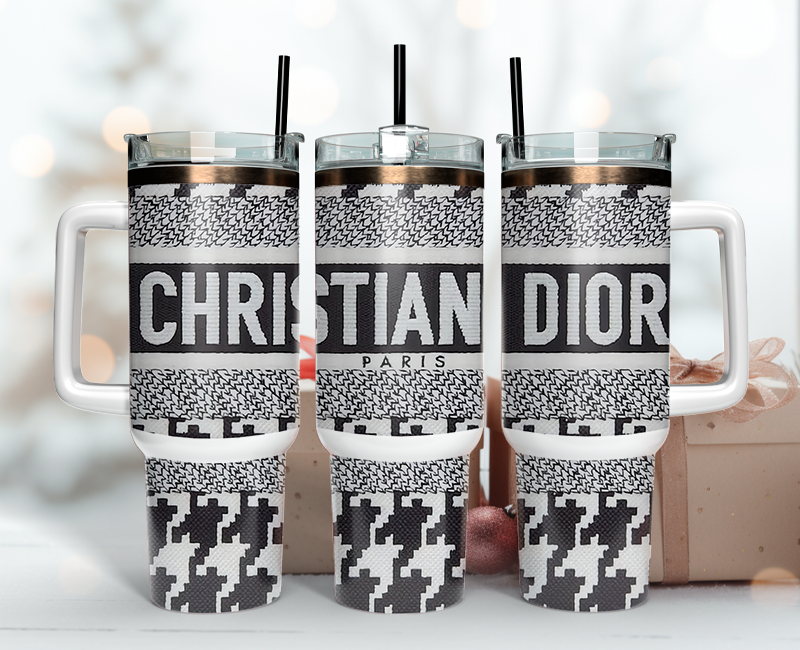 Christian Dior Tumbler Wrap 40oz, Logo Fashion Tumbler Wrap 40oz, Tumbler 40oz Png 10