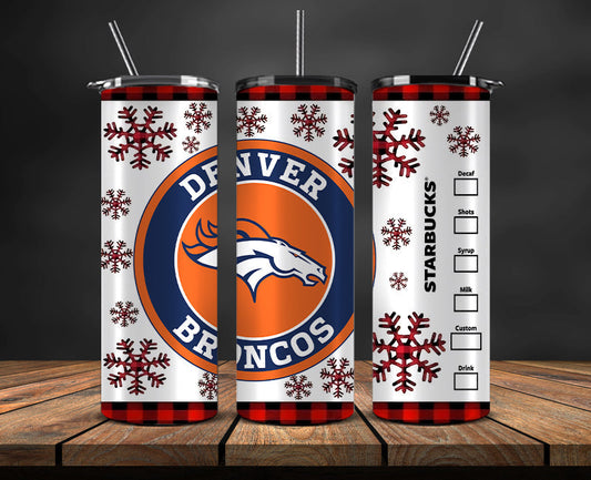 Denver Broncos Christmas Tumbler Png,NFL Merry Christmas Png, NFL Christmas Tumbler Wrap 10