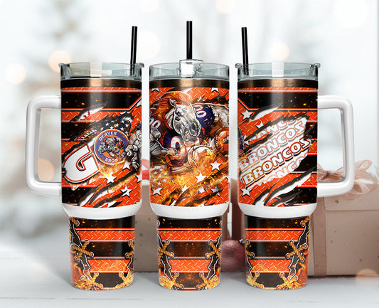 Denver Broncos Tumbler 40oz Png,  40oz Tumbler Skinny  10