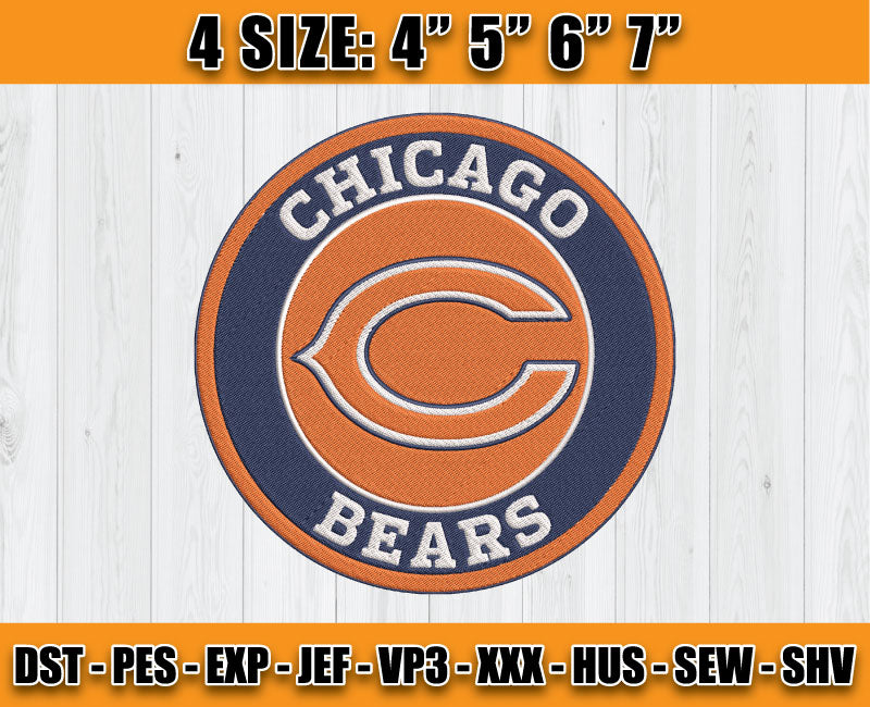 Bears Embroidery, NFL Bears Embroidery, NFL Machine Embroidery Digital 110