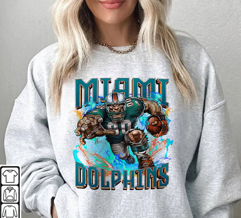 Miami Dolphins Football Sweatshirt png ,  T-Shirt Png, NFL T-Shirt Design 116