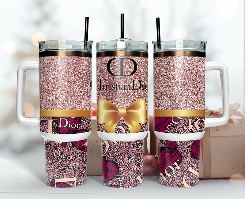 Christian Dior Tumbler Wrap 40oz, Logo Fashion Tumbler Wrap 40oz, Tumbler 40oz Png 117