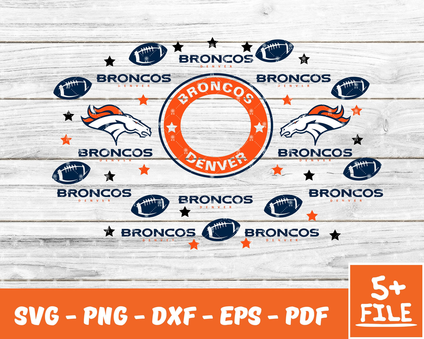 Denver Broncos Full Wrap Template Svg, Cup Wrap Coffee 11