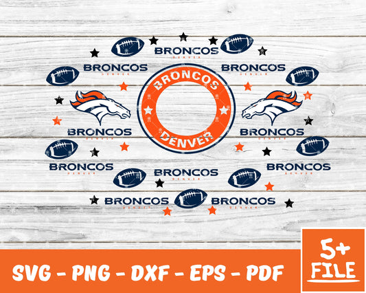 Denver Broncos Full Wrap Template Svg, Cup Wrap Coffee 11