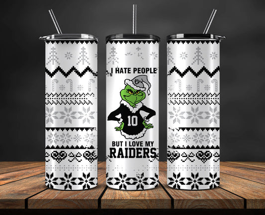 Las Vegas Raiders Christmas Tumbler Png,NFL Merry Christmas Png, NFL Christmas Tumbler Wrap 120