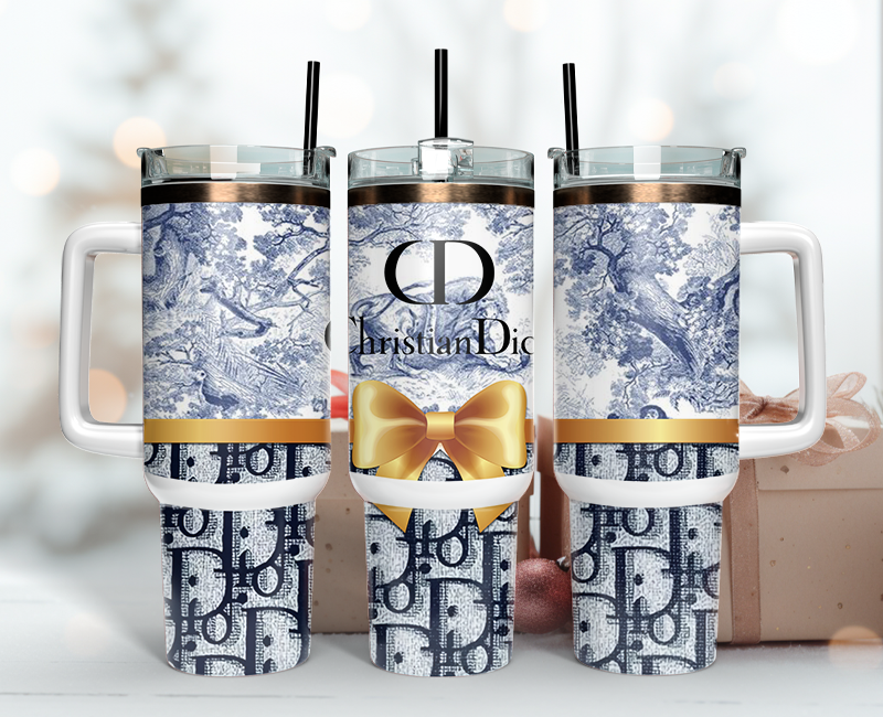 Dior Tumbler Wrap 40oz, Logo Fashion Tumbler Wrap 40oz, Tumbler 40oz Png 121