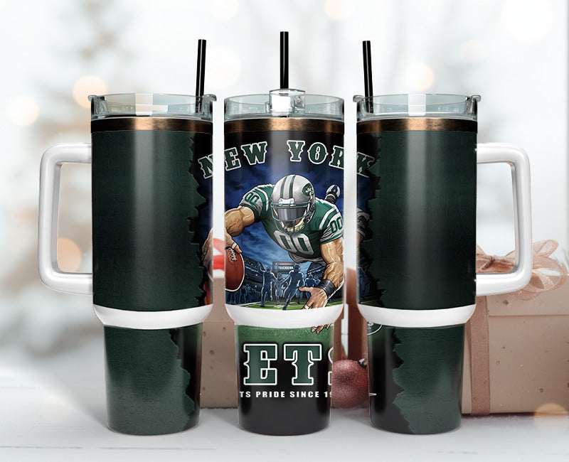 New York Jets Tumbler 40oz Png, 40oz Tumler Png 122