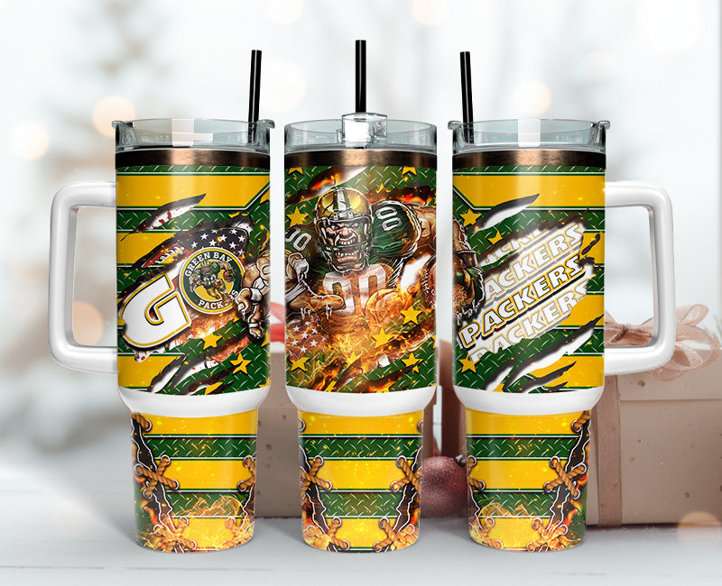 Green Bay Packers Tumbler 40oz Png,  40oz Tumbler Skinny  12