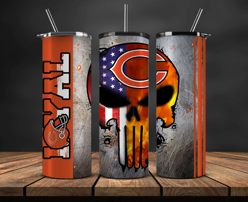 Chicago Bears Loyal Tumbler Wraps, Nfl Tumbler Png 132