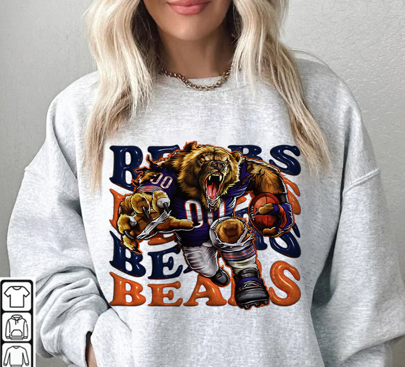 Chicago Bears Football Sweatshirt png ,  T-Shirt Png, NFL T-Shirt Design 134