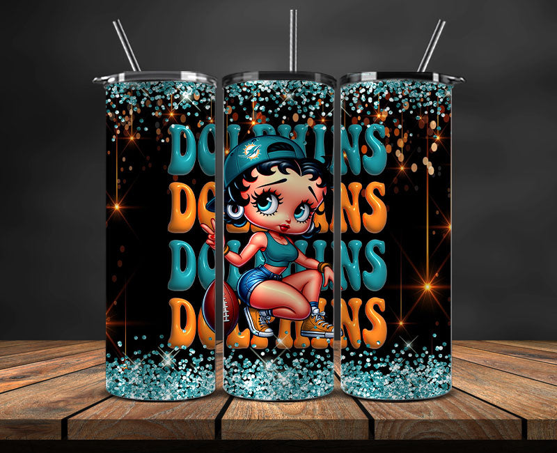 Miami Dolphins Tumbler Wraps, NFL Tumbler Wrap By AI, AI Tumbler Wrap 13