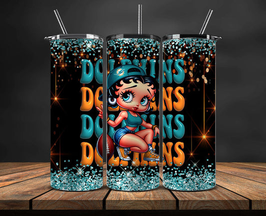 Miami Dolphins Tumbler Wraps, NFL Tumbler Wrap By AI, AI Tumbler Wrap 13