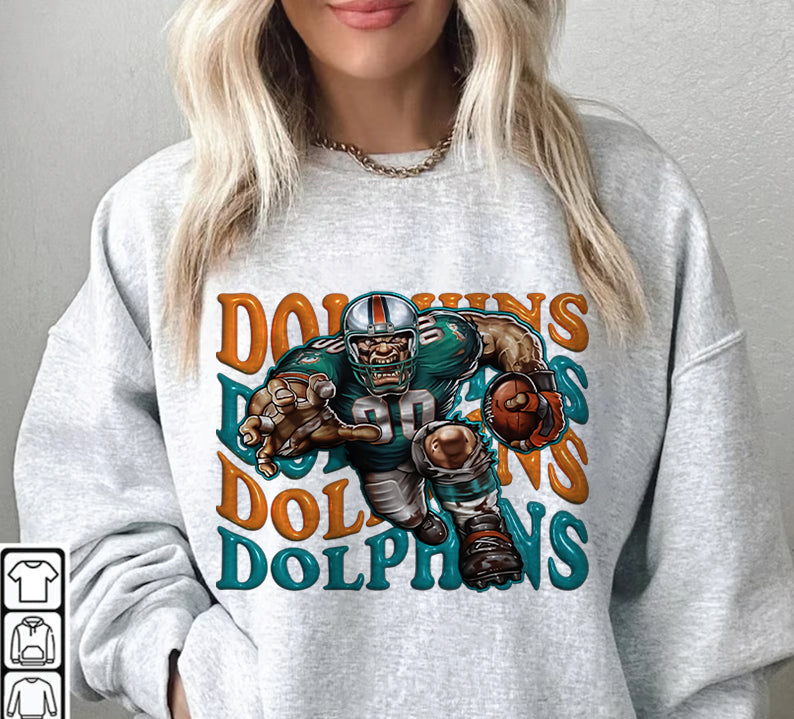 Miami Dolphins Football Sweatshirt png ,  T-Shirt Png, NFL T-Shirt Design 148