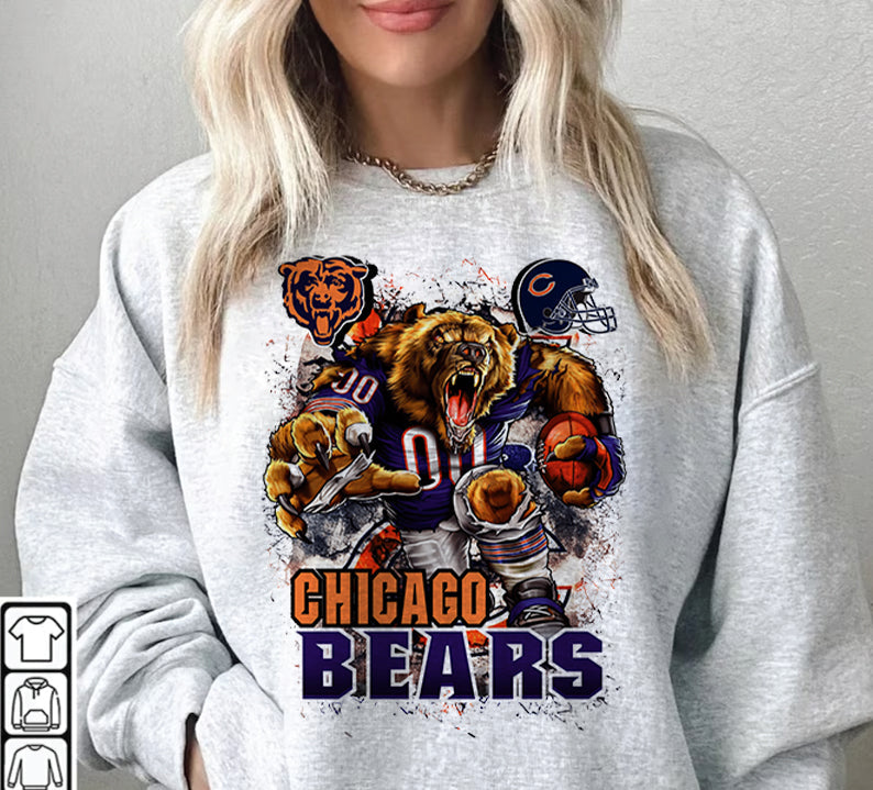 Chicago  Bears  T-Shirt Png, NFL T-Shirt Design 02