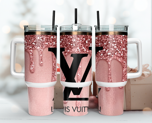 LV Tumbler Wrap 40oz, Logo Fashion Tumbler Wrap 40oz, Tumbler 40oz Png 16