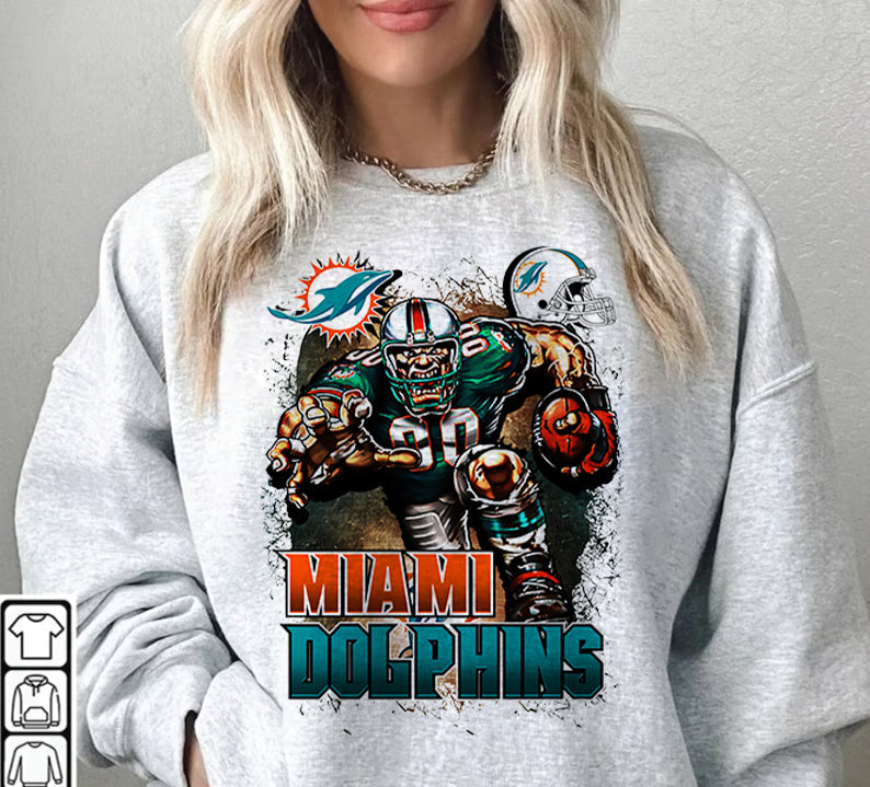 Miami Dolphins  T-Shirt Png, NFL T-Shirt Design 12