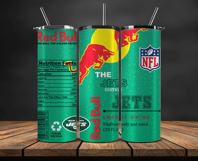 New York Jets Tumbler Wraps, NFL Red Bull Tumbler Wrap 17