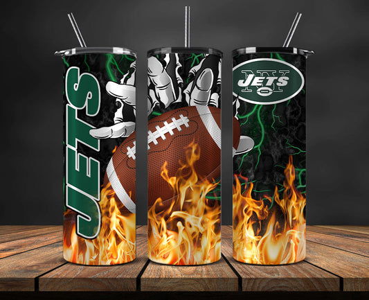 New York Jets Tumbler Wrap, Fire Hand Tumbler Wrap DS 18