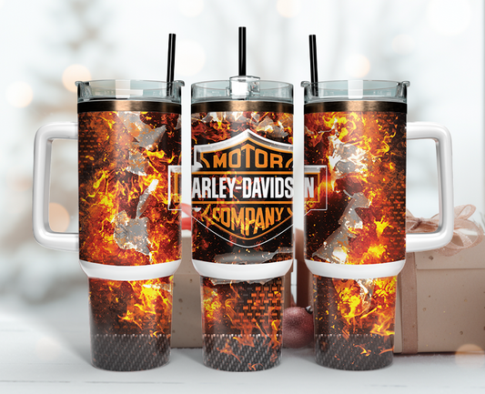 Harley Davidson Tumbler Wrap 40oz, Harley Davidson Tumbler Png 01