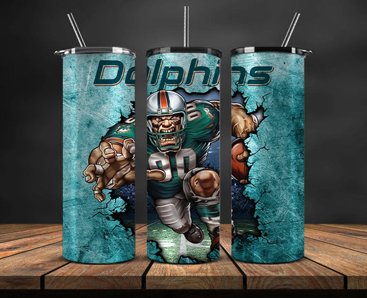 Dolphins Football Png , Football Tumbler Wrap 20