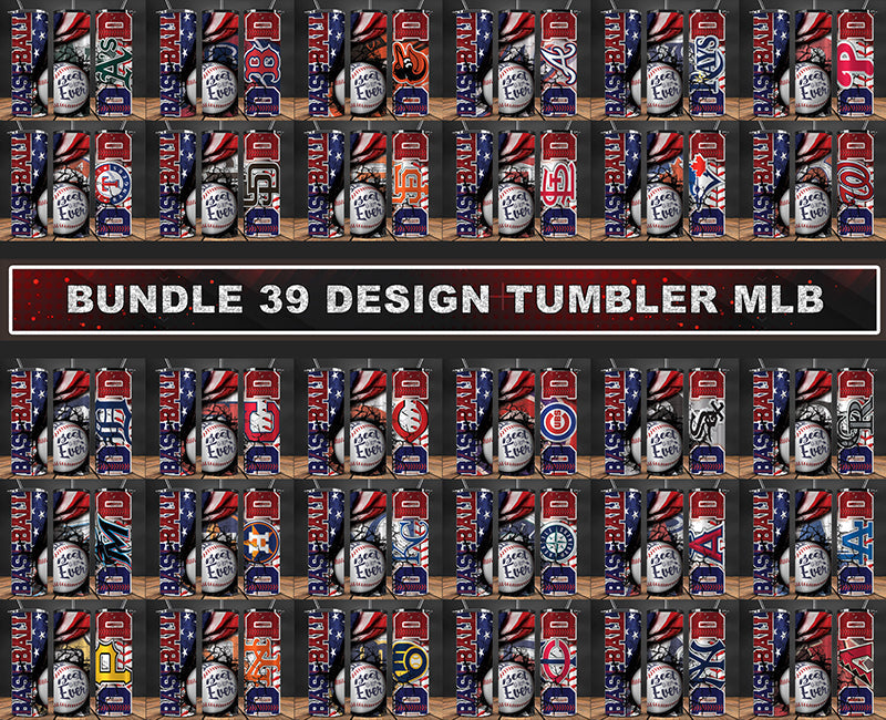 Bundle MLB  Logo Tumbler Wrap, Bundle Sport Tumbler 22