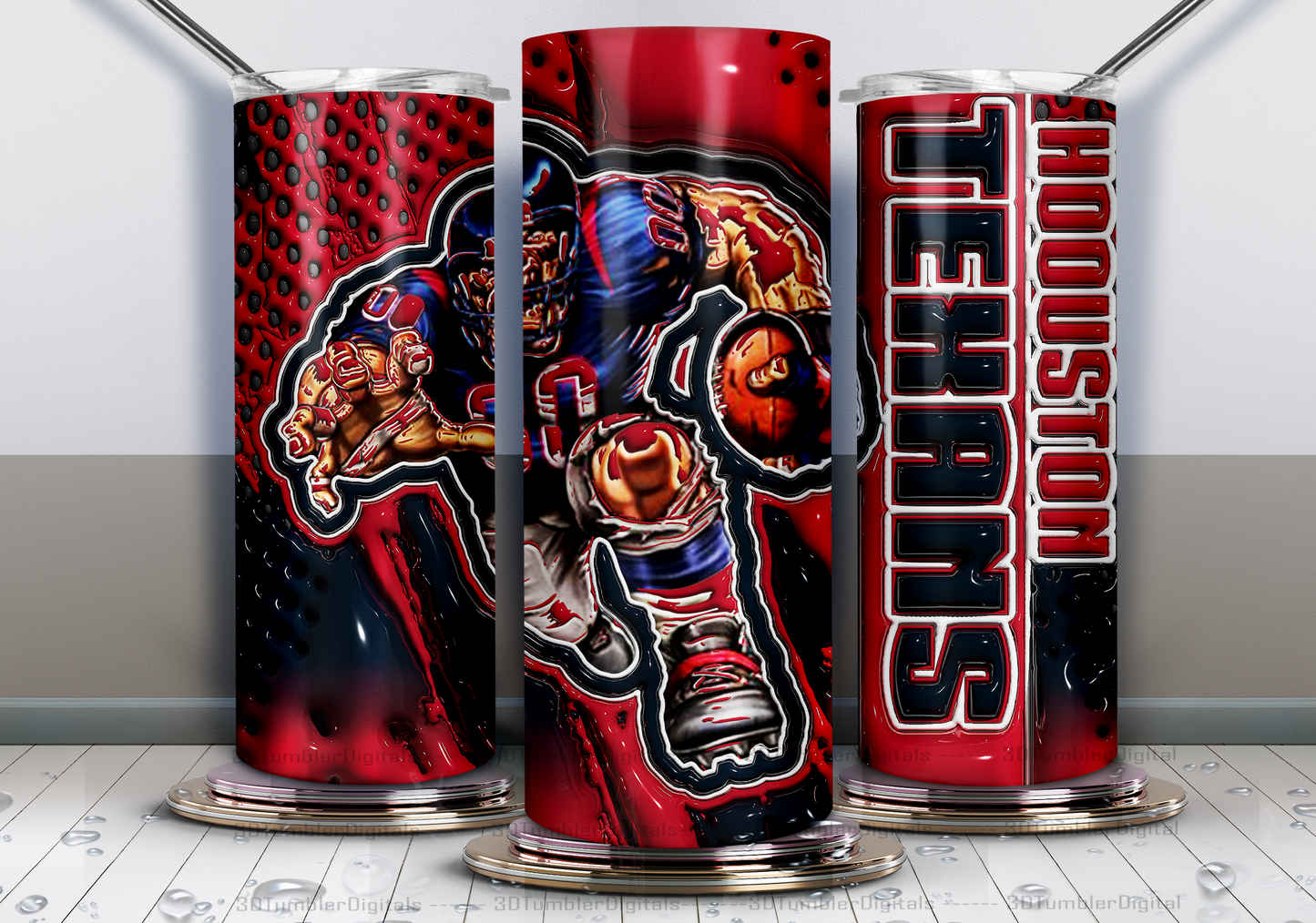 Texans Tumbler Wrap , 3D Nfl Tumbler Wrap, Nfl Mascot Tumbler  24