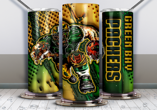 Packers Tumbler Wrap , 3D Nfl Tumbler Wrap, Nfl Mascot Tumbler  25