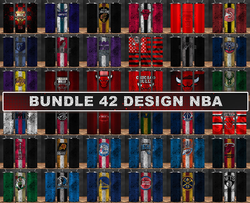 Bundle NBA Logo Tumbler Wrap, Bundle Sport Tumbler 25