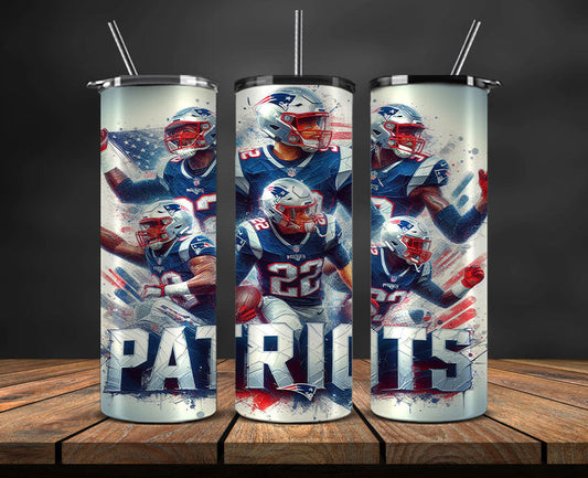 New England Patriots Tumbler Wrap, American Football Tumbler PNG - 25