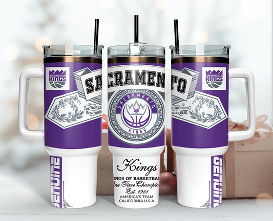 Sacramento Kings Tumbler Wrap 40oz, Nba Tumbler Wrap 40oz