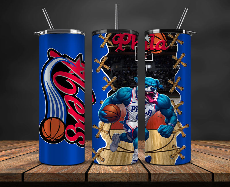 Philadelphia Skinny Tumbler Wrap, Basketball Design,NBA Teams,NBA Sports,Nba Tumbler Wrap,NBA DS-26