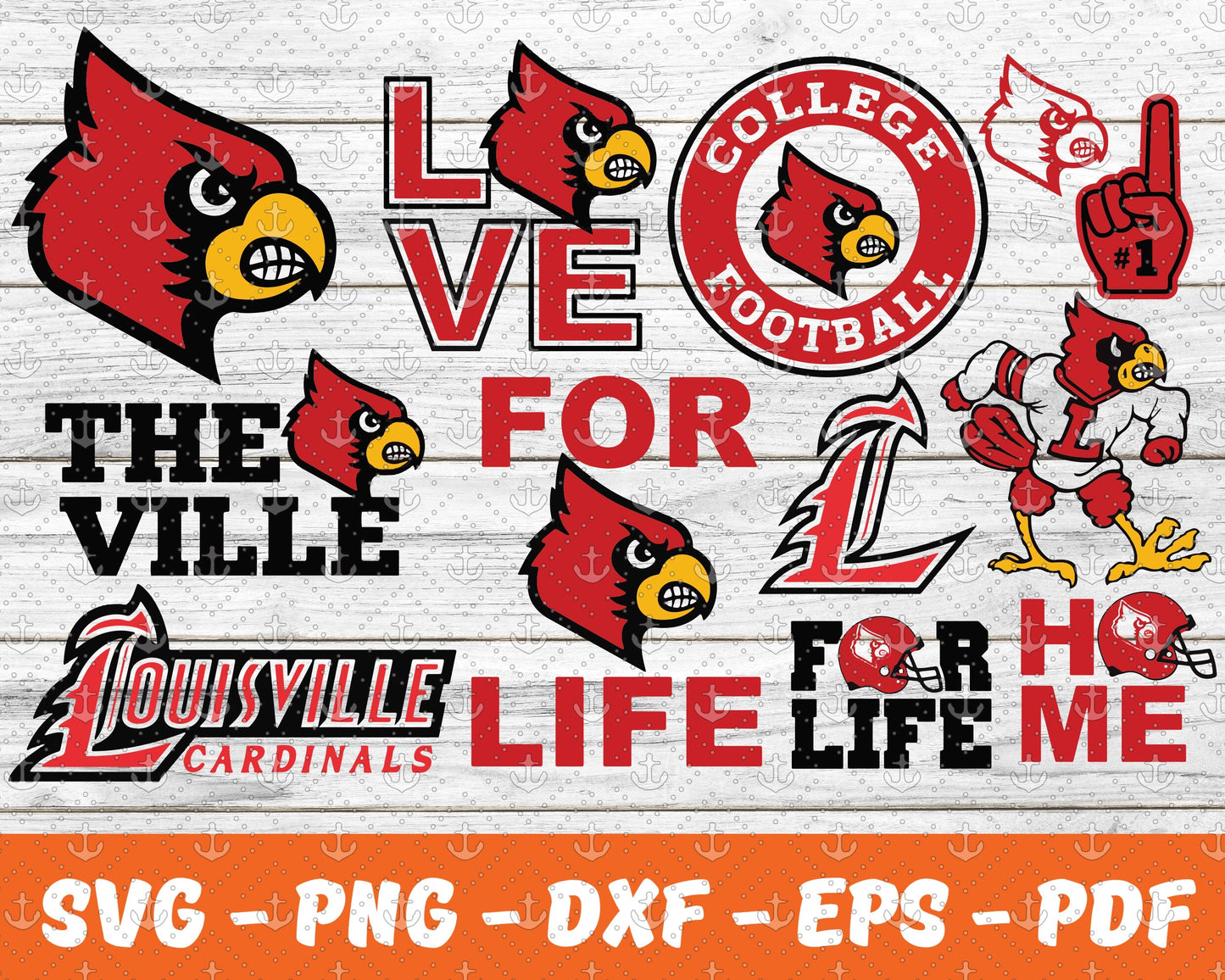 Louisville Cardinals Svg , Sport Svg , Bundle N C C A Svg  27