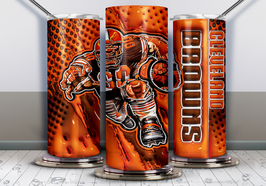 Browns Tumbler Wrap , 3D Nfl Tumbler Wrap, Nfl Mascot Tumbler  29