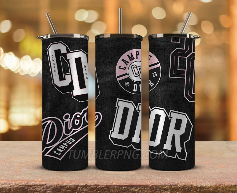 Luxury Designer Tumbler Design,Skinny Tumbler 20oz ,Digital Luxury Fashion 20oz Tumbler Wrap, Dior Tumbler Logo Brand 02