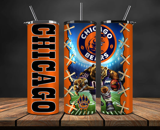 Chicago Bears Tumbler, Bears Logo, Mascot Football Png 02