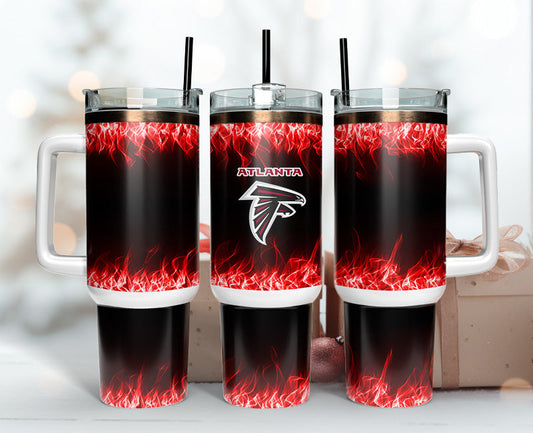 Atlanta Falcons 40oz Tumbler,NFL Tumbler Wrap , 40oz Tumbler Sublimation Png , 40oz Tumbler Wrap 02