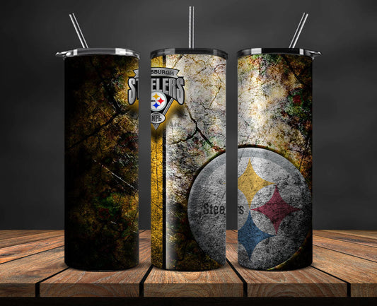 Pittsburgh Steelers Tumbler Wrap, American Football Tumbler PNG -02