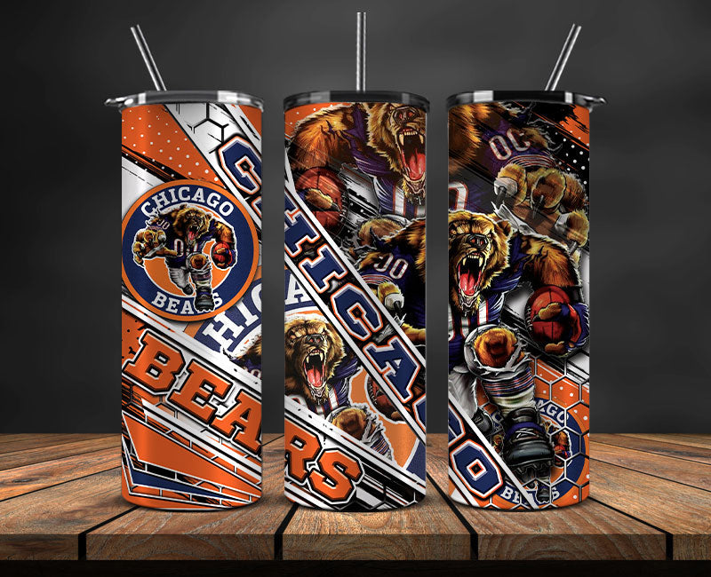 Team Bears Football Png, Football Tumbler Png  , Sport Tumbler Wrap 31