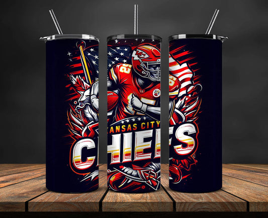 Kansas City Chiefs Tumbler Wrap, American Football Tumbler PNG -31