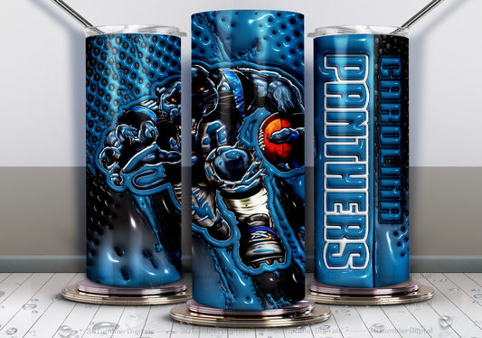 Panthers Tumbler Wrap , 3D Nfl Tumbler Wrap, Nfl Mascot Tumbler  32