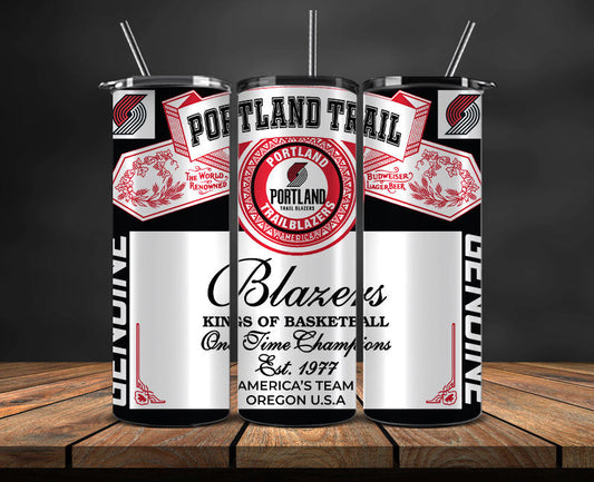 Portland Trail Blazers Tumbler Wrap, Basketball Design,NBA Teams,NBA Sports,Nba Tumbler Wrap,NBA DS-34