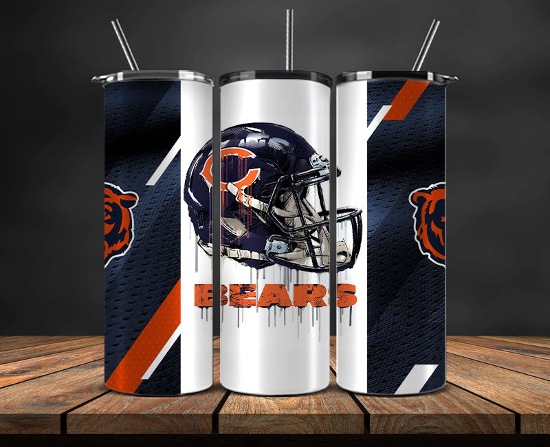 Chicago Bears Tumbler Wrap, NFL Logo Tumbler Png, NFL Design Png-35