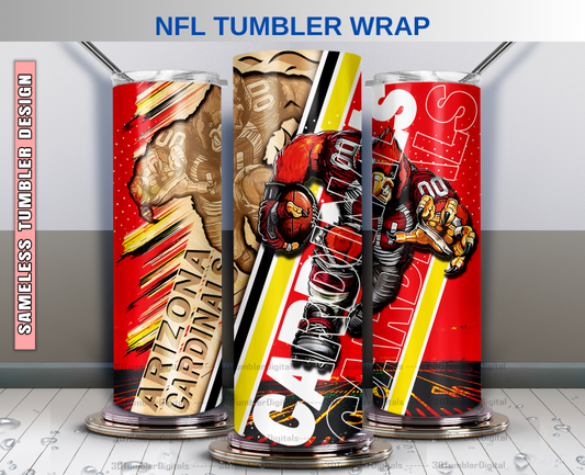 Cardinals Tumbler Wrap , Nfl Wood Mascot Tumbler Wrap, Nfl Mascot Tumbler 36