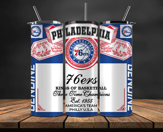 Philadelphia 76ers Tumbler Wrap, Basketball Design,NBA Teams,NBA Sports,Nba Tumbler Wrap,NBA DS-40