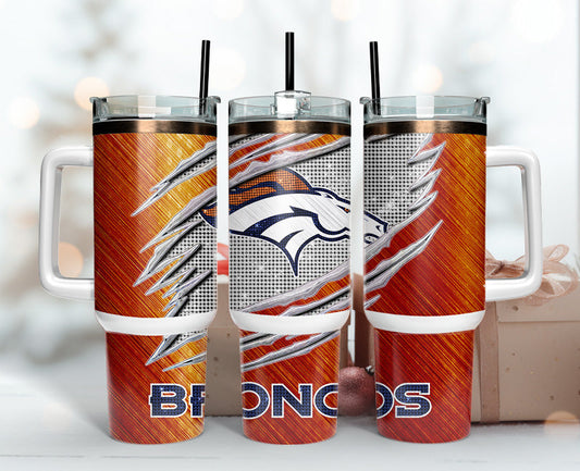 Denver Broncos Tumbler 40oz Png, 40oz Tumler Png 40