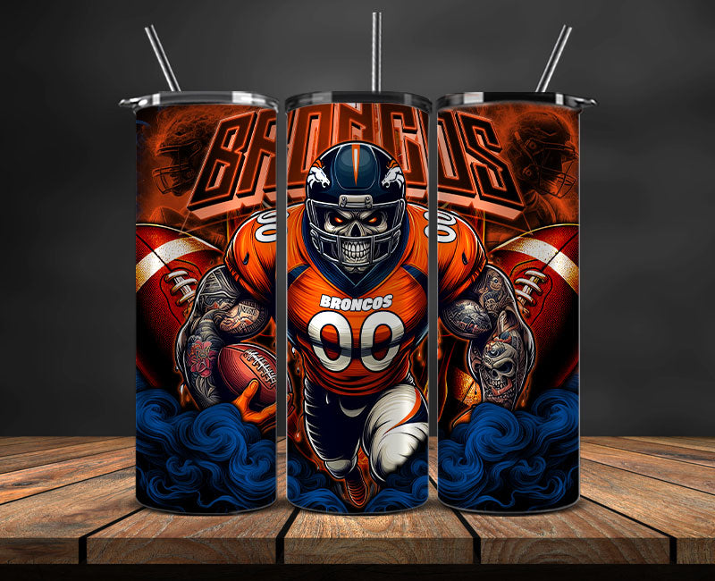 Denver Broncos Tumbler Wrap, NFL Tumbler Wrap By AI, AI Tumbler Wrap 42