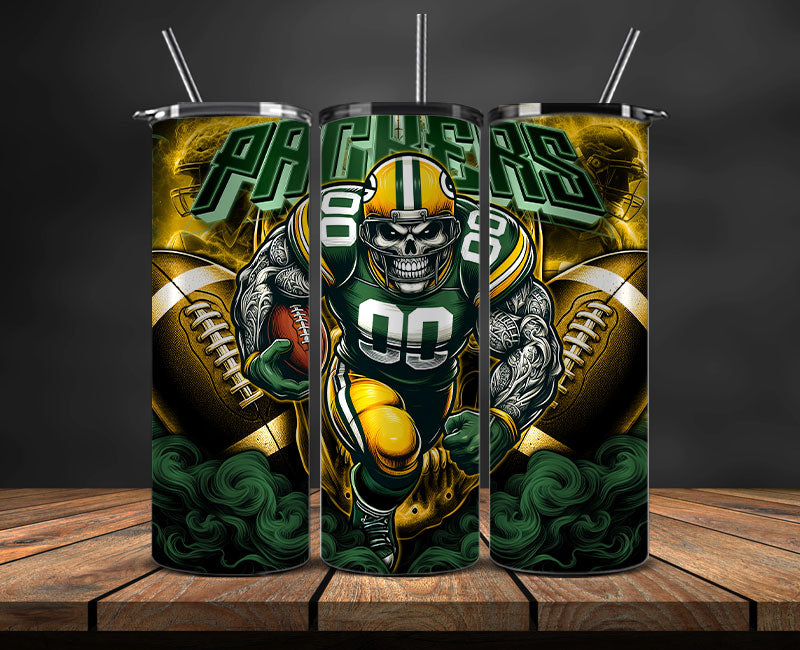 Green Bay Packers Tumbler Wrap, NFL Tumbler Wrap By AI, AI Tumbler Wrap 44